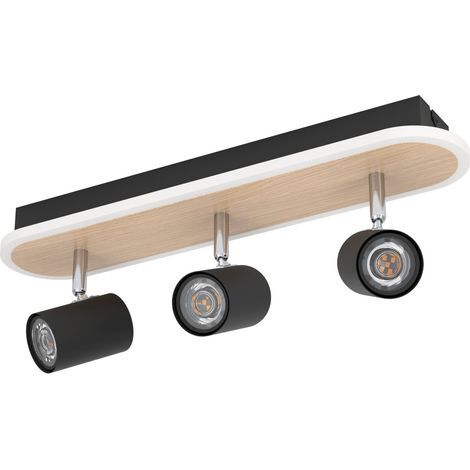 Eglo LED Deckenleuchte Rimbocchi 3x6W, schwarz, warmweiß Deckenlampen & Kronleuchter (1/3)