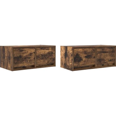 Maison Exclusive - TV-Schränke 2 Stk. Räuchereiche 60x31x25,5 cm (1/5)