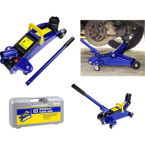 Gato hidráulico, capacidad de elevación de 2 toneladas, diseño compacto y duradero, FOOT JACK-BLUE2 L (1/5)