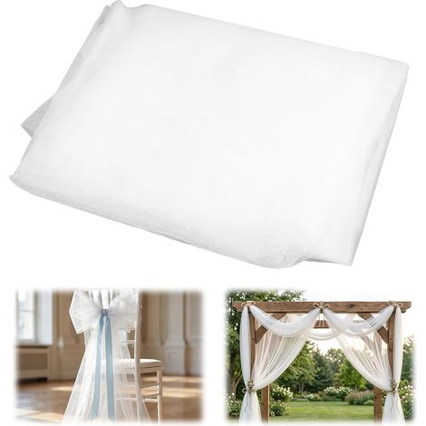 160×300 cm White Tulle, Wedding Tulle, Wedding Arch Decoration (1/5)