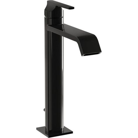 Robinet de lavabo - VitrA A4281539 - Noir brillant - Laiton - Economie d'eau (1/2)