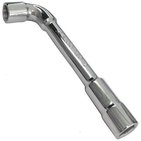 1 - Clé à Pipe - Outil Mécanique - Double Profil 12 et 6 Pans - Pour Boulons de 12mm - Acier Robuste - Usage Automobile et Plomberie - Argent - 12mm
