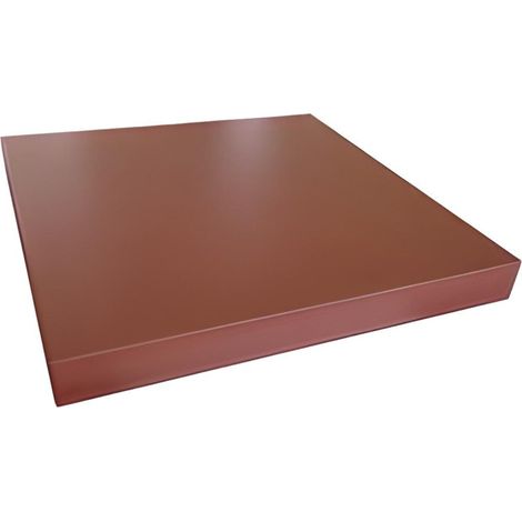 Planche à découper épaisse en fibre coloris marron - Longueur 40 x Profondeur 40 x Hauteur 5 cm (1/5)