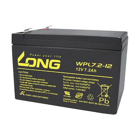 Batterie au plomb KUNG LONG WPL7.2-12-M/F2, 12 V / 7,2 Ah (1/3)