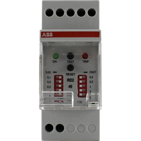 Differenziale elettronico RD2-48 1 scambio 0,03A-30A 48-150VCA/VCC Abb