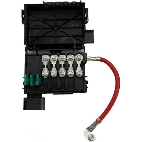 1 Boîte à Fusibles de Batterie, Plastique Noir, Connecteur 3 Broches, Pour VW Golf Audi A3 Seat Leon
