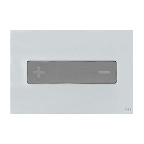OLI 054558 OCEANIA Placa De Accionamiento Vidrio Blanco / Inox Cepillado - ref: 054558 (1/2)