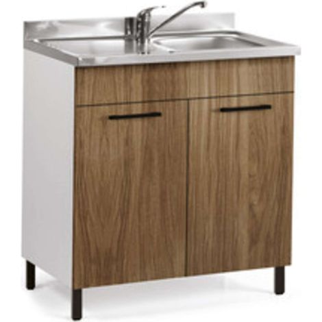 KIT CUCINA BASE 2 ANTE 80X50XH85 CM S/LAVELLO NOCE - 1 pezzo