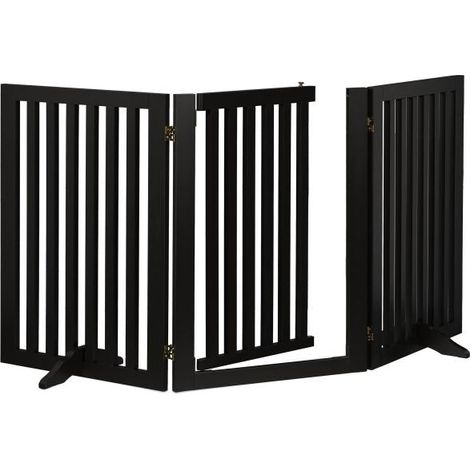 Cancello di sicurezza nero con anta 70 cm 88309 (1/5)