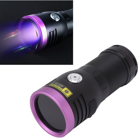 Lampe torche UV 60 W 365 nm, rechargeable par USB, lumière noire, miroir noir, détection d'urine d'animaux, durcissement de résine, pêche, lampe torche anti-scorpions (1/5)