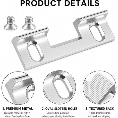 Pièce Rechange Gâche Type 115 46×14,4×9 mm Entraxe 32 mm (1/4)