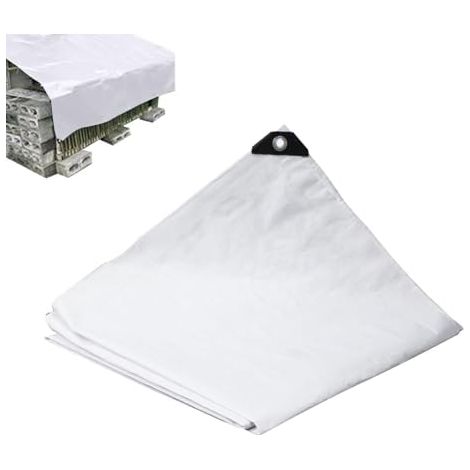 Couverture de piscine rectangulaire avec protection UV Couverture de sécurité imperméable double face avec œillets renforcés pour piscine, résistante au vent, à la pluie et au gel, idéale pour jardin (1/5)