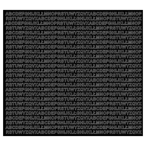 Selbstklebende Buchstabenaufkleber, 5 mm, schwarz matt (1/2)
