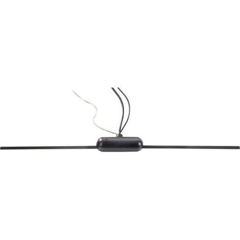Antenne universelle pour voiture avec amplificateur intégré – Compatible avec tous les systèmes de réception radio et TV, montage facile sur toit ou pare-brise, faible consommation d’énergie
