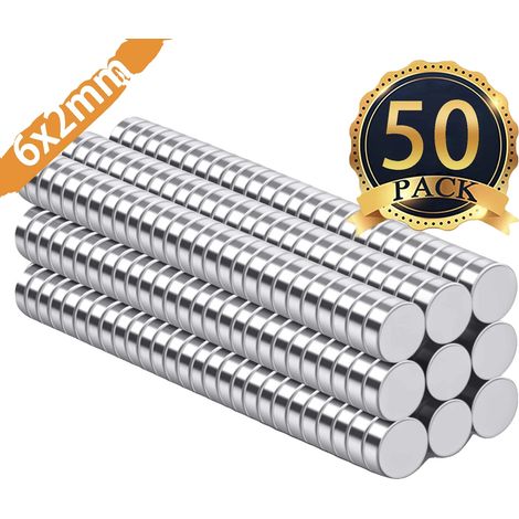Magnete, Starke Scheiben, Vielseitig für Basteln und Bildung, 50Stück, 6x2mm-a (1/2)