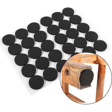 30 Pièces Protections de Sol Adhésives Anti-Dérapage pour Meubles, Pieds en Caoutchouc pour Canapé Table Chaise (1/5)