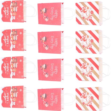12 Sacs Cadeaux Écologiques pour Célébrations du Nouvel An - Résistants et Colorés (1/5)