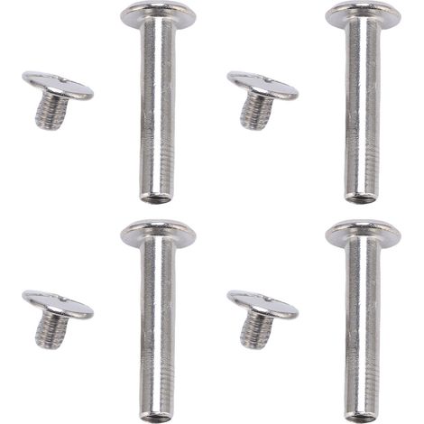 50 jeux de vis Chicago M3.5 4,5 x 22 x 9 mm à tête plate ronde en acier inoxydable, rivets pour travaux du cuir et vêtements (1/5)
