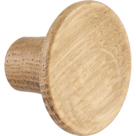 Möbelknopf Tuba ø 28mm - Holzgriff Möbelknauf Tiefe 19mm, Eiche lackiert (1/2)