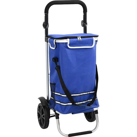 Trolley de shopping Bleu 36,5 x 46,5 x 100,5 cm Tissu Oxford (1/5)
