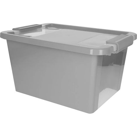 Boîte de rangement Kis bi-box empilable couvercle sécurisé 11L (1/3)