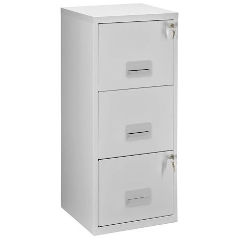Classeur monobloc 3 tiroirs - gris - Maxiburo