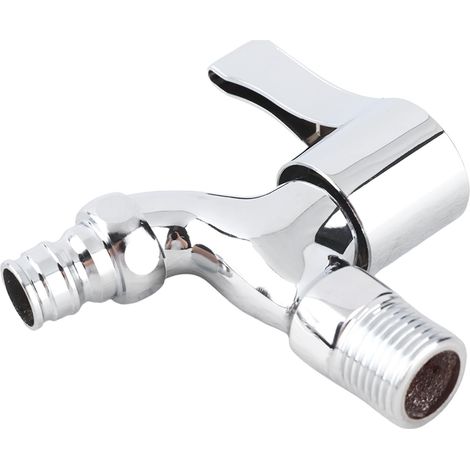 Robinet lave-linge, G1/2, inox, blanc, mural, pour buanderie (1/5)