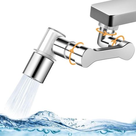 Rallonge de robinet d'eau rotative à 1080 degrés, 2 modes, réglable, bras robotique universel, rallonge de robinet d'eau pour cuisine et salle de bain (1/5)