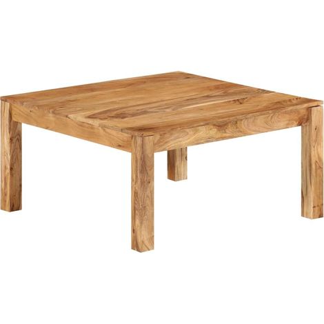 vidaXL Table basse 80x80x40 cm Bois d'acacia massif (1/5)