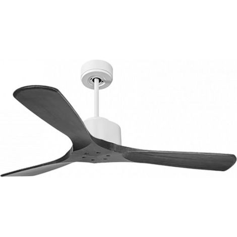 Modulo de KlassFan - Super destratificateur et ventilateur DC 132 cm Blanc pales bois noir sans Lumière  25 à 40 m²