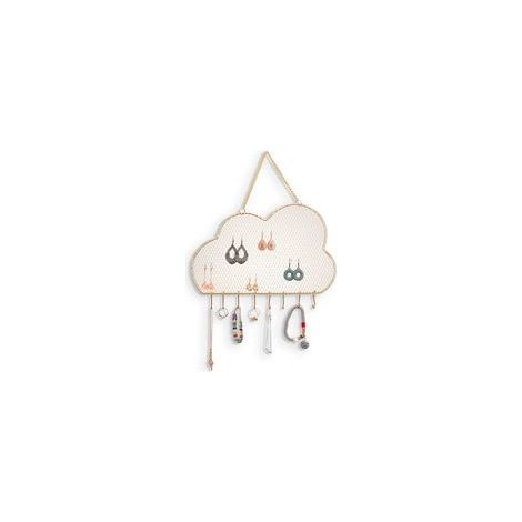 Organisateur de bijoux mural métal, cintre pour colliers, bracelets, boucles d’oreilles, 19 x 30 cm – (1/5)