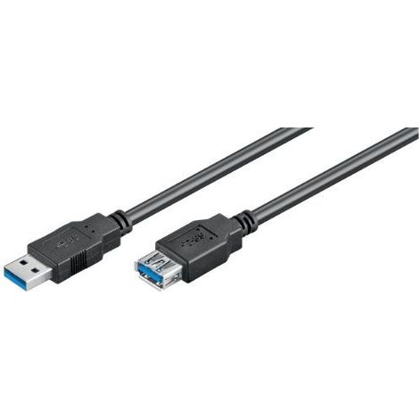 Cavo prolunga USB 3.0, 1,8 m, nero, spina USB 3.0 (tipo A) presa USB 3.0 (tipo A). Lunghezza del Cavo 1.8 m (1/4)