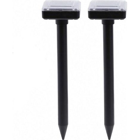 2 Pack étanche ultrasonique Solaire Taupe répulsif sonique Souris éliminateur utilisé repousser Les campagnols Gophers Serpents Autres Animaux protéger pelouse Jardin extérieur
