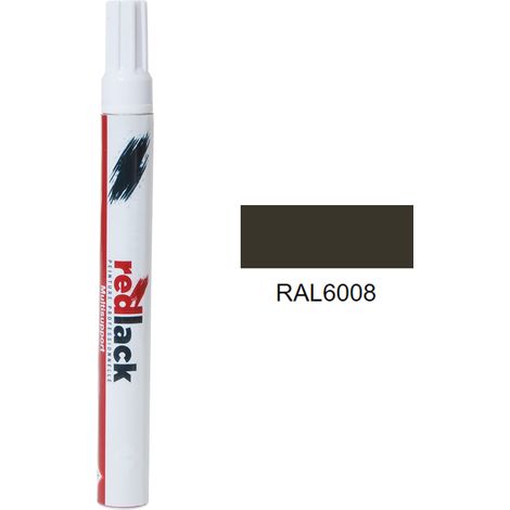 Feltro Vernice per ritocchi 8 ml – RAL 6008 – Marrone verde – opaca – multisupporto – Redlack