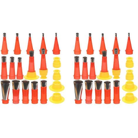 Sets Kartuschendüsen, wiederverwendbare Kartuschendüsen aus Edelstahl mit Sockel-9.00X3.00X2.50CM (1/3)