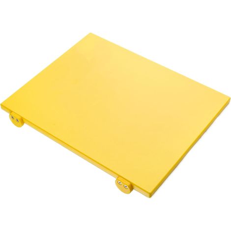 Tagliere Professionale in Polietilene giallo 60x40x2 cm uso per pollame crudo HACCP Certificato ANTICONTAMINAZIONE Alimentare professionale Con Fermi Inox