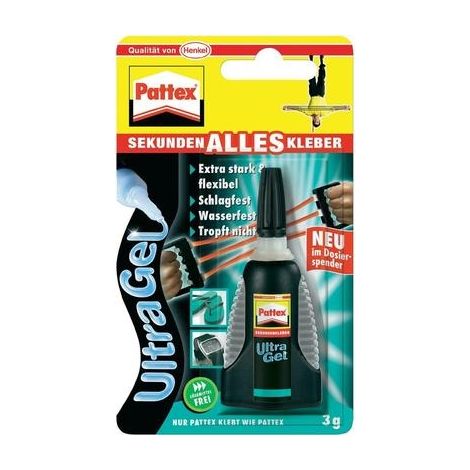 Pattex Ultra Gel colle flexible noire et bleue
