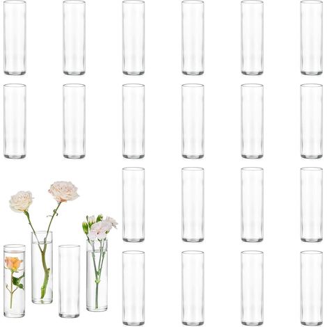 Vase Cylindrique en Verre pour Table: 24 Petits Vases à Boutons (1/5)