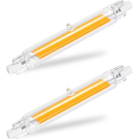 Ampoule LED R7S 118mm 20W équivalent à Ampoule Halogène 200W,Tube R7S LED Lumière Blanc Chaud 3000K,2000LM avec Large Angle de Faisceau 360°Dimmable,Pas de Scintillement,Lot de 2 (1/5)