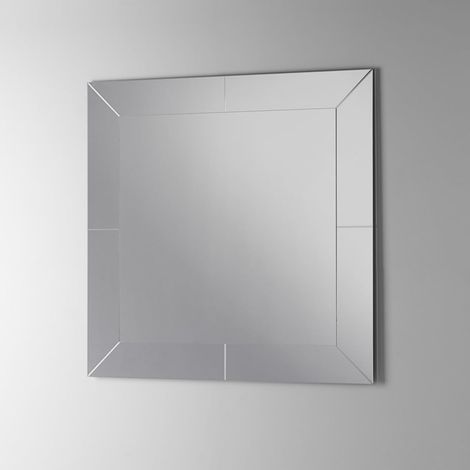 Quadratischer Badezimmerspiegel mit ABS-Rahmen Zeta 1