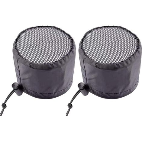 KZQ Paquete de 2 cubiertas de ventilación para carpas de interior, accesorios de malla para carpas de cultivo, filtro de ventilación para cera (10 x 10 x 8 cm) (1/4)