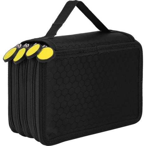 Trousse crayon 72 trous 4 couches grande capacité, étui à crayons de couleur zippé motif dessin animé, fournitures scolaires (1/5)