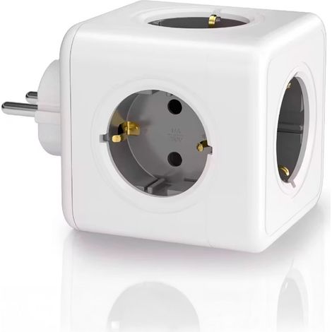 Fiche Modulaire 5 Prises Schuko 2p+t 16 A 3680 W 250 V Blanc Compatible Avec Réf. 40292, 40293
