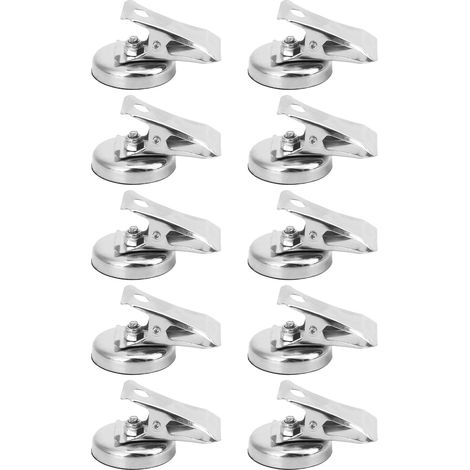 Set mit 10 Force Magnet L40 Magnet-Axtklemmen, 32 mm Edelstahl mit kratzfester Flanellbeschichtung (1/5)