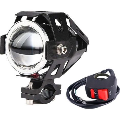 Phare LED moto double, éclairage polyvalent, étanche, fixation facile, ampoule motocyclette puissante, feu avant universel, résistant à l'eau, installation rapide, kit 2 en 1. (1/5)