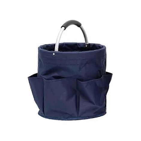 Sac de rangement bleu pliable et portable pour vêtements, voyages et placards à la maison.-AquaForge