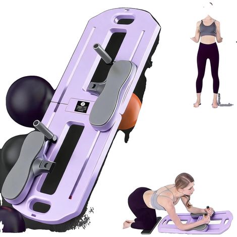 Planche de Pilates Reformer, Équipement de Fitness Multifonctionnel, Design Compact, VIOLET (1/2)
