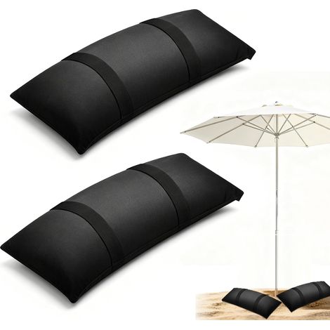 Lot de 2 sacs de sable pour lester jusqu'à 20 kg - 70 x 25 cm - Poids de sac de sable pour parasol, trampoline, meubles de jardin (1/5)