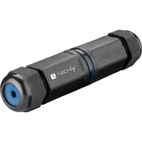 Techly IWP-MD C6-IP68T cambiador de género para cable RJ-45 Negro (1/5)