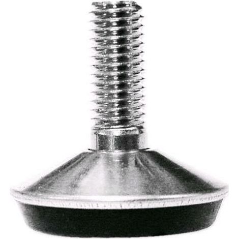 PIEDINO 50xM10 mm Piede REGOLABILE per MOBILI Troncoconico Barra FILETTATO Gomma Metallo